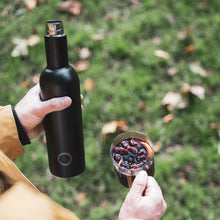 Load image into Gallery viewer, Plonk Bottle - Black Insulated Wine Bottle