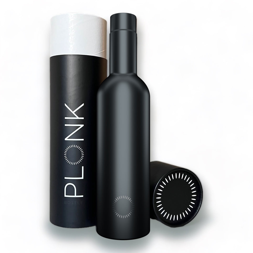 Plonk Bottle - Black Insulated Wine Bottle